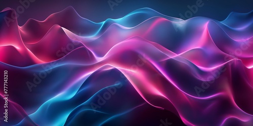 Wallpaper Mural Vivid neon waves create a flowing abstract texture that's both modern and dynamic Torontodigital.ca