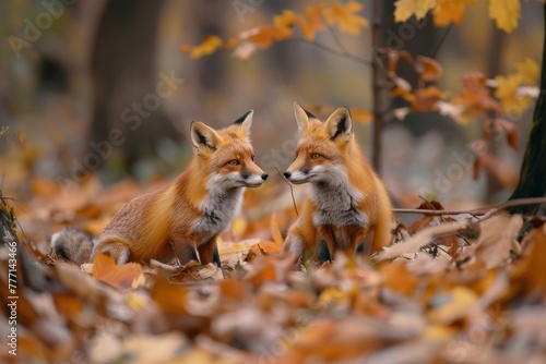 Red Foxes at Play © Cool Free Games