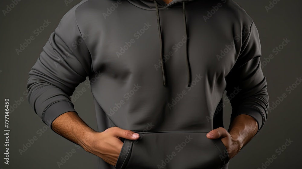 comfortable dark gray hoodie