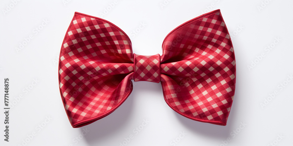 geometric pattern, crimson coloured ribbon bow сreated with Generative Ai