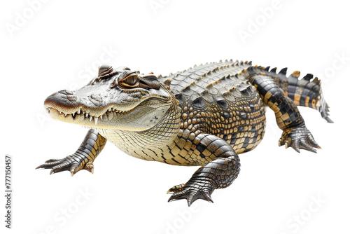 Formidable Crocodile isolated on transparent background