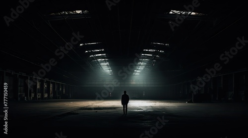 empty dark warehouse