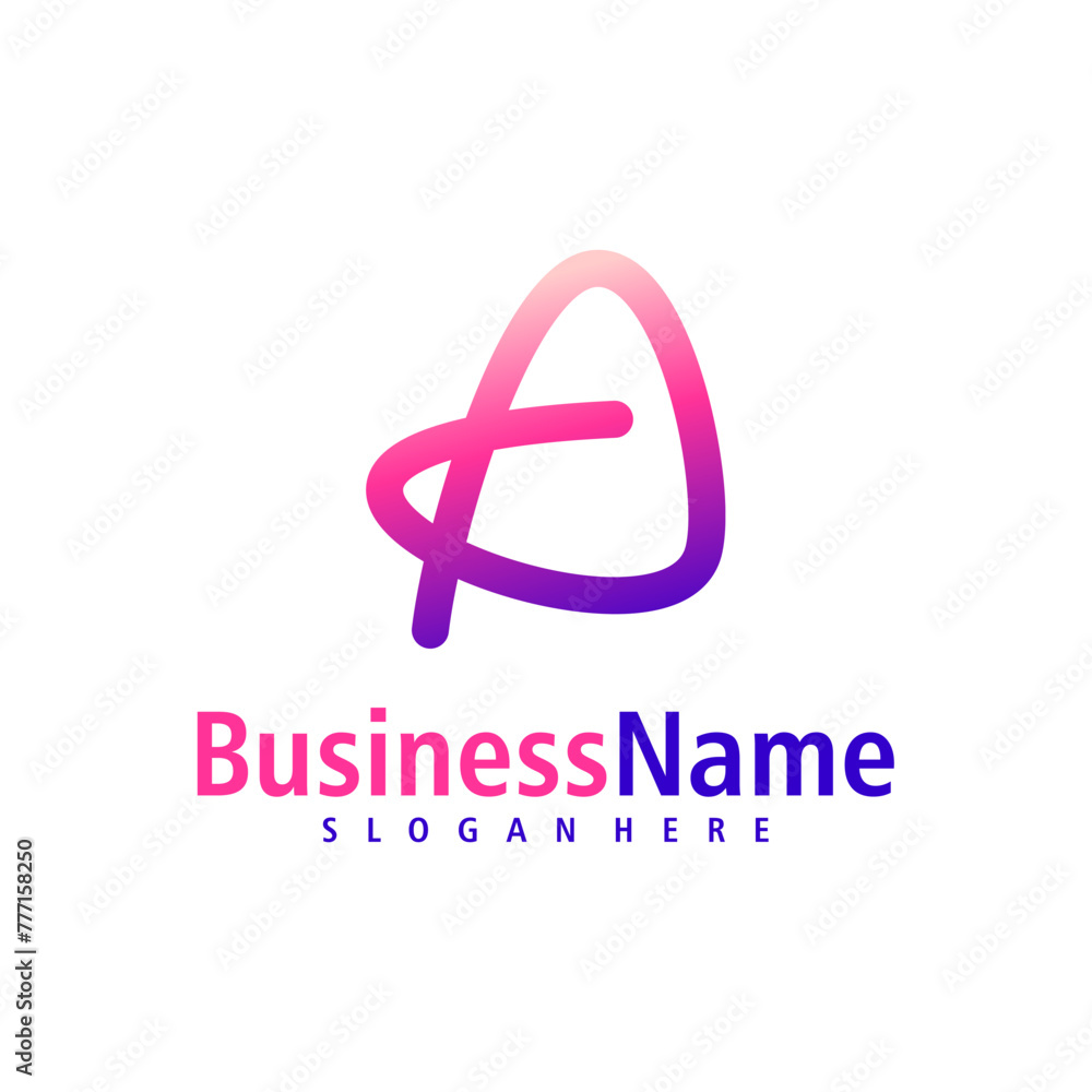 Letter A logo design vector. Creative Initial A logo concepts template Letter A logo design vector. Creative Initial A logo concepts template