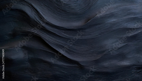 Black marble with white divorces and wavy pattern. Abstract background with thin infinite lines.