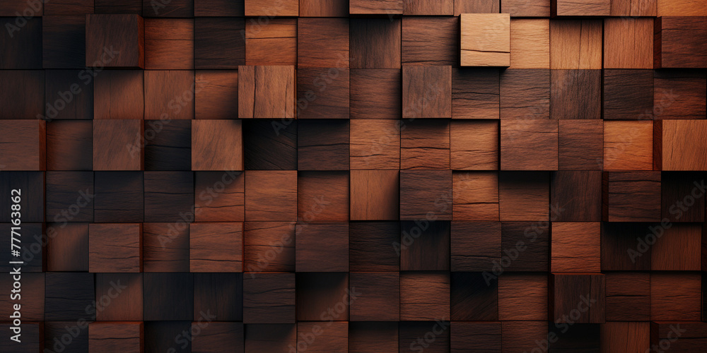 a wood tile background with a pattern of many squares, in the style of unreal engine сreated with Generative Ai a wood tile background with a pattern of many squares, in the style of unreal engine сreated with Generative Ai