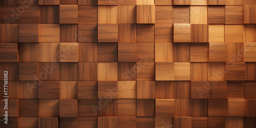 a wood tile background with a pattern of many squares, in the style of unreal engine сreated with Generative Ai