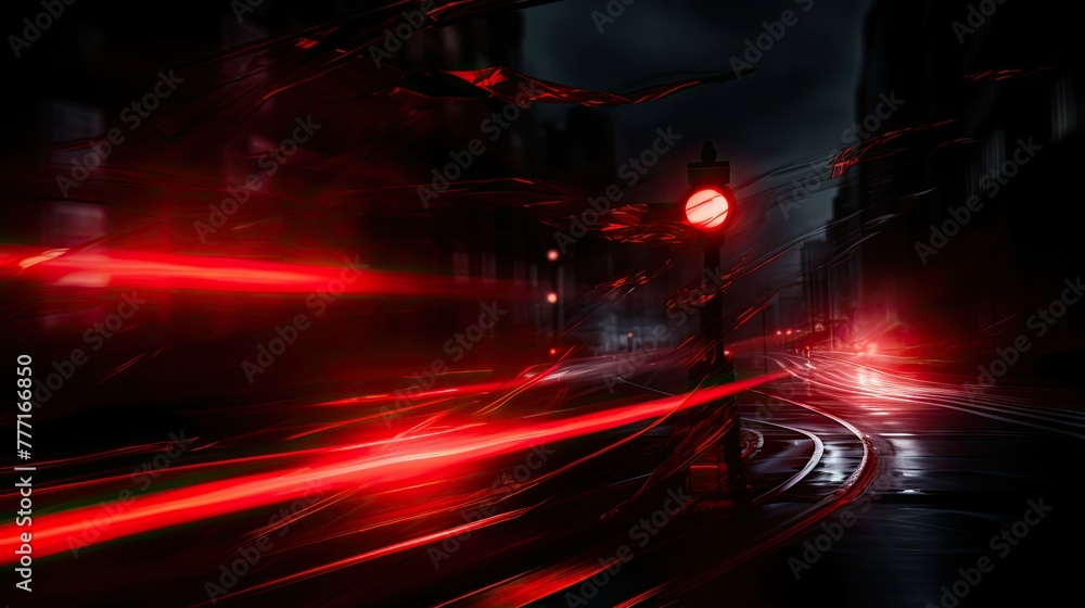 Naklejka premium streaks red light abstract