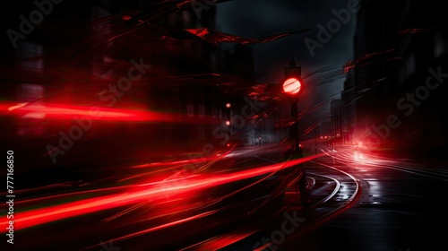 streaks red light abstract
