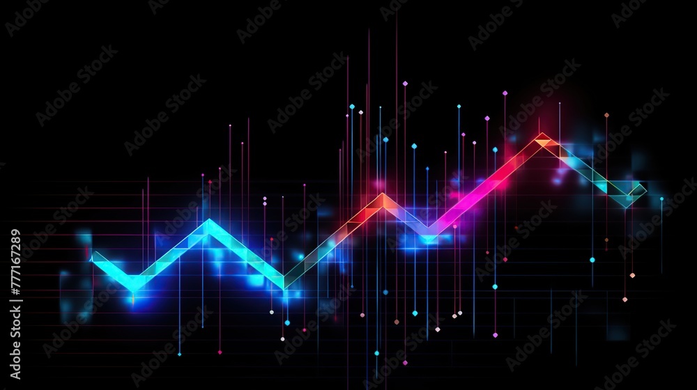 abstract colorful sound wave on dark background. abstract colorful sound wave on dark background.