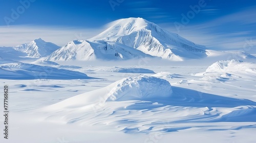 Alaskan wilderness snow capped mountain range landscape wallpaper for nature enthusiasts © Ilja