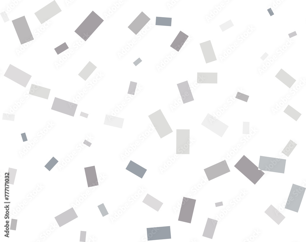 Rectangular silver confetti Rectangular silver confetti