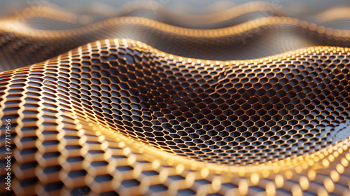 Fototapeta Naklejka Na Ścianę i Meble -  Elegant Metallic Texture Design, Luxurious Gold and Black Abstract Background