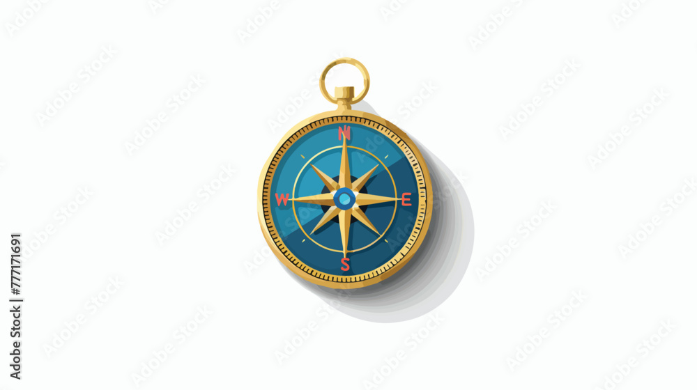 Compass 3d icon on white background. Modern design. Is