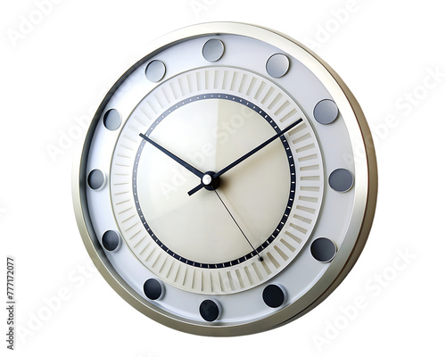 wall clock isolated on transparent background