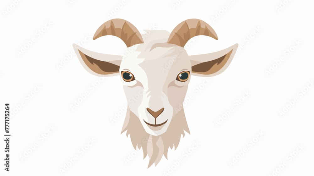 Cute Goat Face Emoticon Emoji Expression Illustration