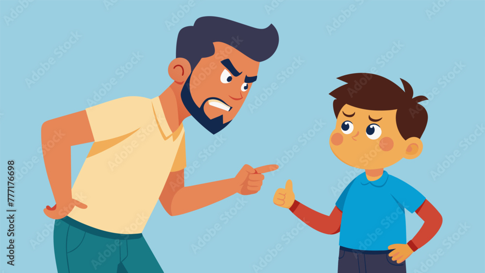 A son being scolded by his father for showing emotion and being told to ...