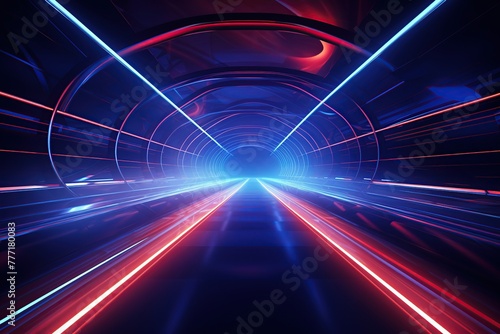 Abstract speed of light motion. Futuristic technology style background.
