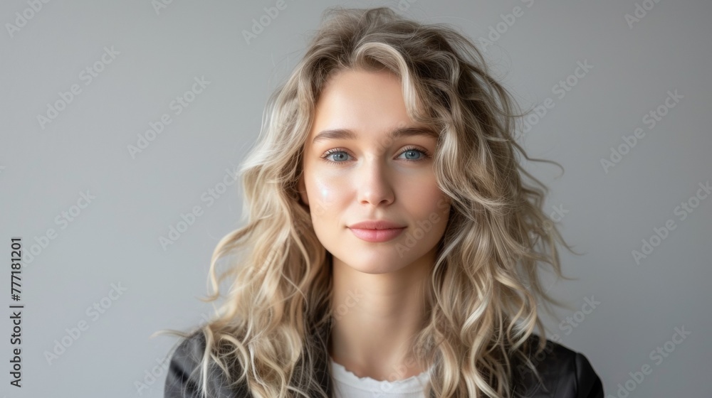 A woman with blonde hair posing for a picture, AI A woman with blonde hair posing for a picture, AI