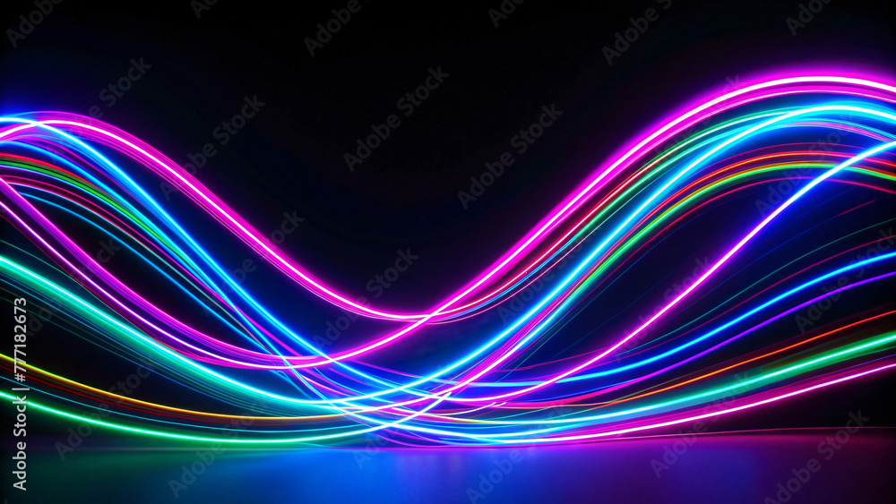 Abstract Neon Lines Background Abstract Neon Lines Background
