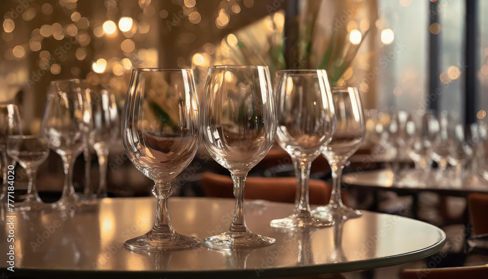 a close up of a plate of food on a table with a wine glass and wine bottle in the background. a close up of a plate of food on a table with a wine glass and wine bottle in the background.