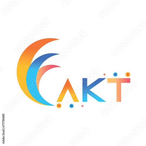 AKT letter technology Web logo design on white background. AKT uppercase monogram logo and typography for technology, business and real estate brand.
