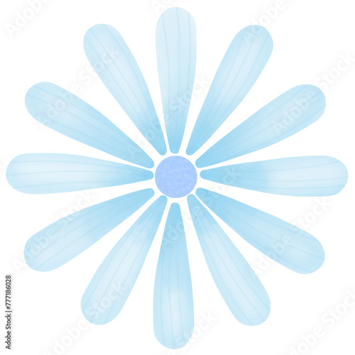 blue flower isolated on white