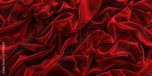 Obraz na płótnie Bright red wavy background fabric texture abstraction w salonie