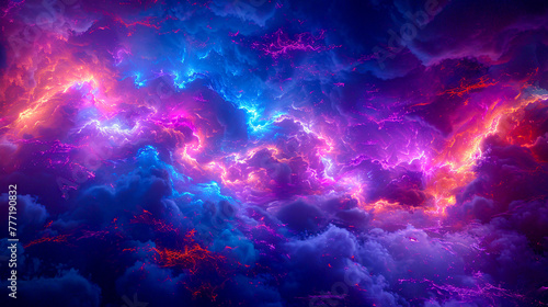 Exploring the abstract cosmos  a journey through colorful space and starry skies