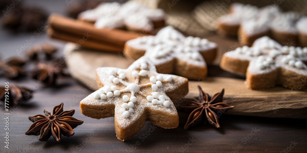 delicious low-carb cinnamon stars taste simply amazing сreated with Generative Ai delicious low-carb cinnamon stars taste simply amazing сreated with Generative Ai