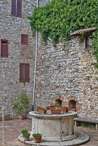 Corciano, vicoli, strade, case del vecchio borgo - Perugia, Umbria photo