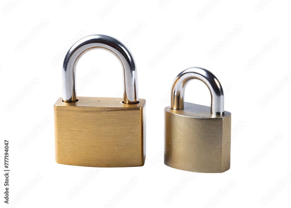 Lock isolated on transparent background Lock isolated on transparent background