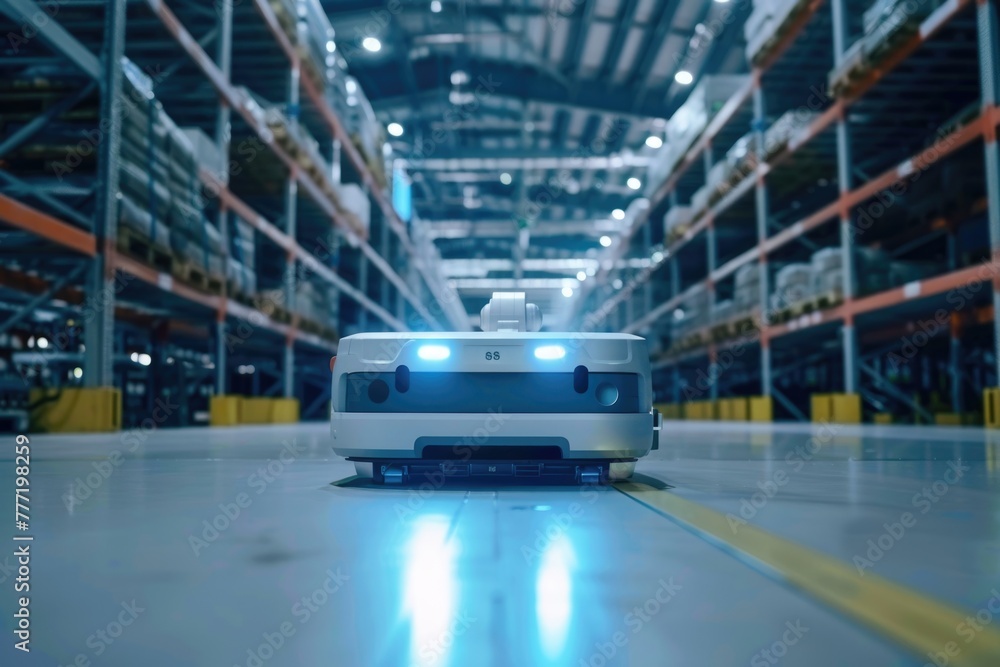 Smart warehouse system with industrial robots for Factory 4.0. Smart warehouse system with industrial robots for Factory 4.0.