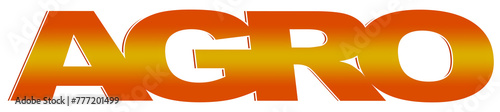 Agro logo, concept text, creative design, isolated on white background, illustration photo