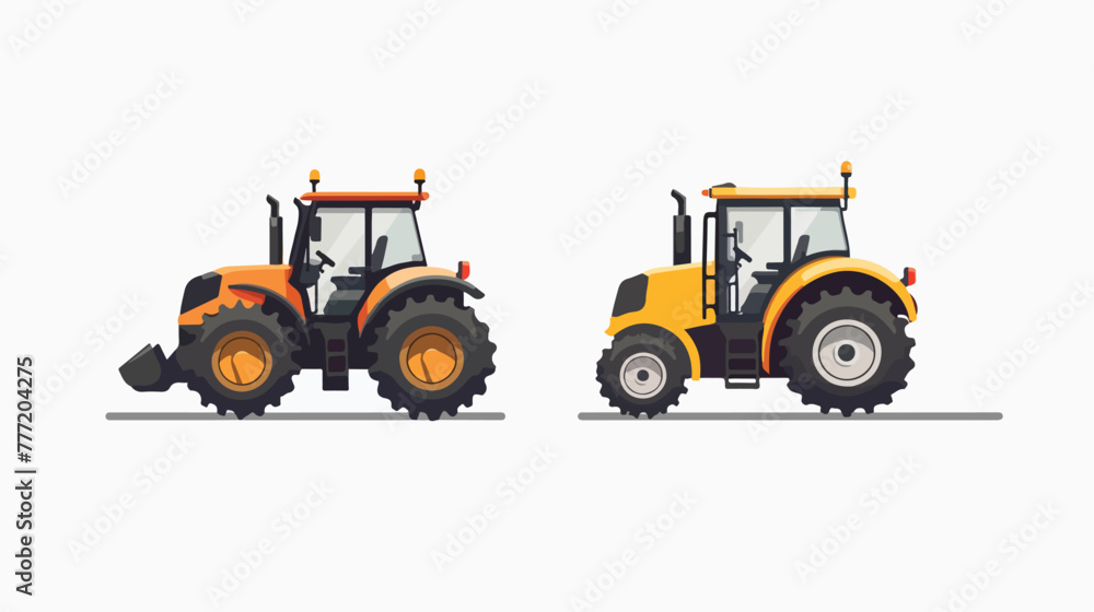 Tractor vector icon flat design flat vector isolated