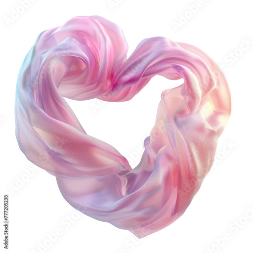A pink and purple scarf on a Transparent Background