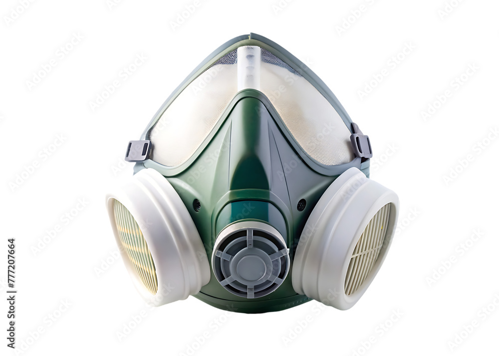 Isolate gas mask up close isolated on transparent background Isolate gas mask up close isolated on transparent background