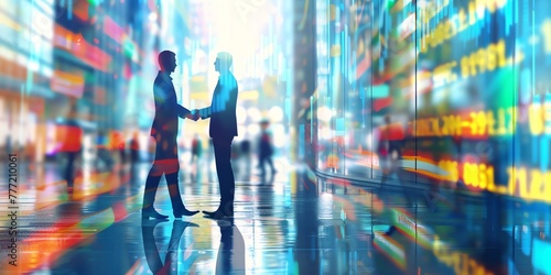 hand shake business man deal market profitable invest