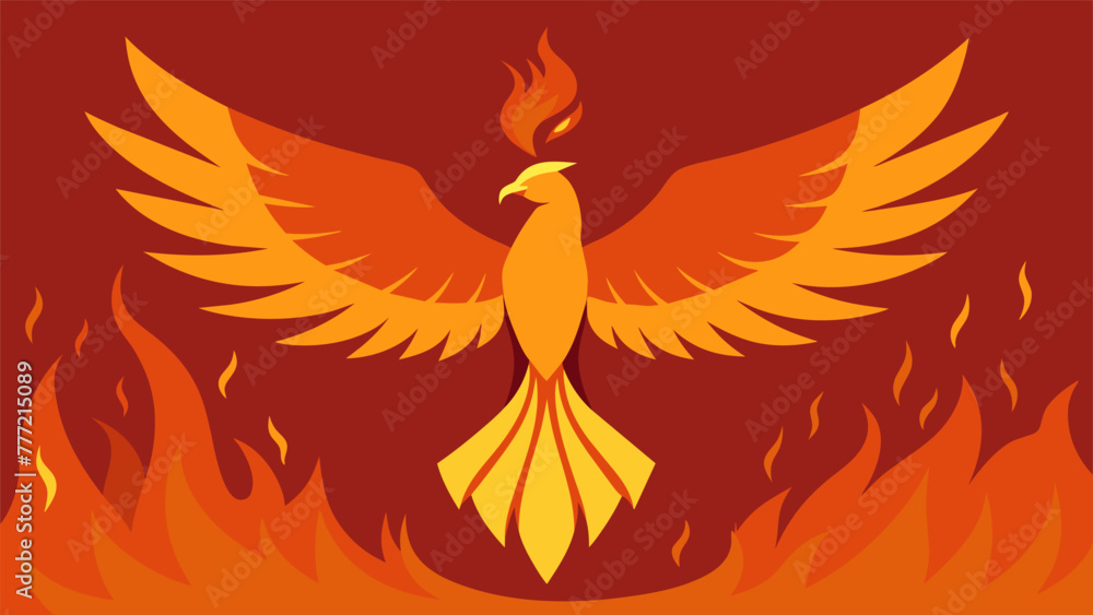 Obraz premium A phoenix rising from the ashes symbolizing rebirth and resilience after facing destruction.