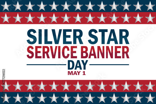 Silver Star Service Banner Day wallpaper with shapes and typography. Silver Star Service Banner Day, background