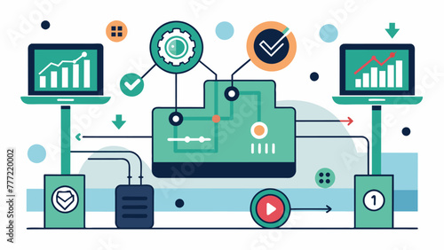 An assembly line in a microfactory equipped with sensors and screens that track and yze production efficiency and can be adjusted in realtime to