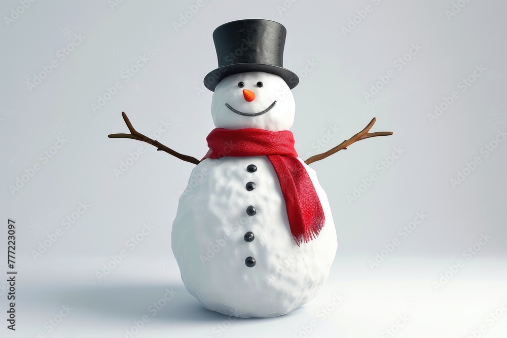 Winter Wonderland: Snowman in Crisp White Setting