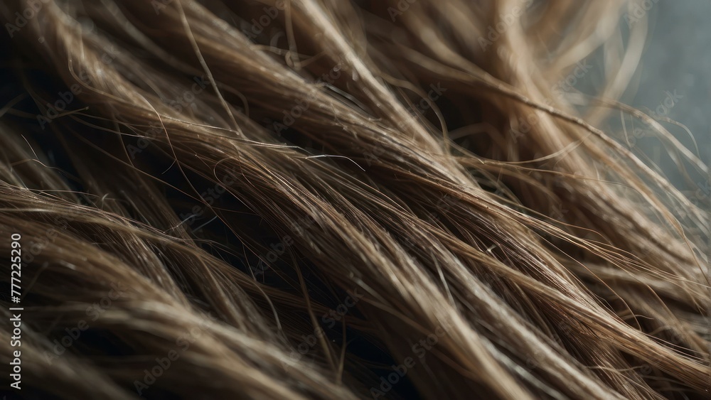 Detail texture of human brunette hair Detail texture of human brunette hair