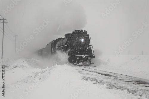 Frozen Fury: Steam Engines Conquer Snowy Trails