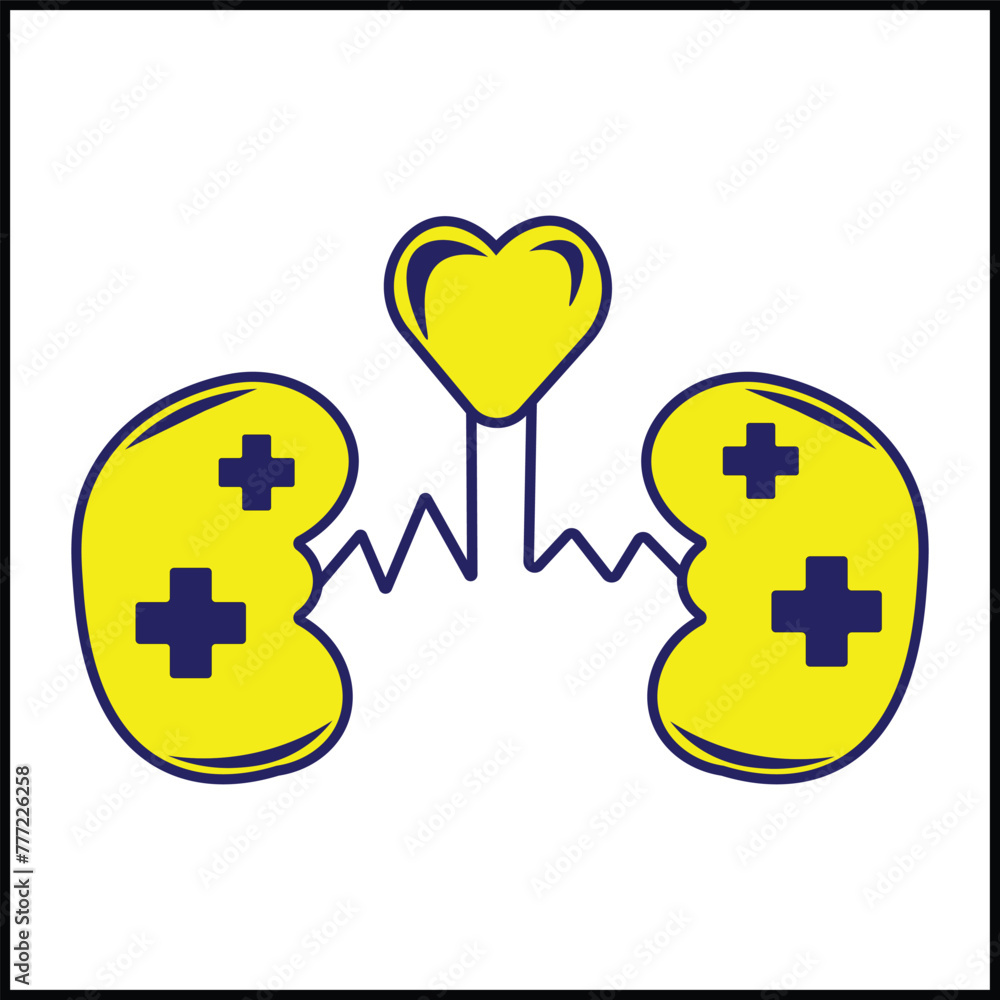 vector illustration design of lungs and heart in yellow and blue colors in a simple style. suitable for logos, icons, posters, advertisements, banners, companies, t-shirt designs, stickers, websites. vector illustration design of lungs and heart in yellow and blue colors in a simple style. suitable for logos, icons, posters, advertisements, banners, companies, t-shirt designs, stickers, websites.