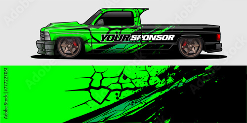 Car wrap decal designs. Abstract racing and sport background for racing livery or daily use car vinyl sticker. Vector eps 10.