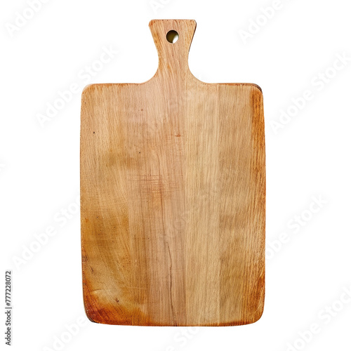 Wooden cutting board on a Transparent Background