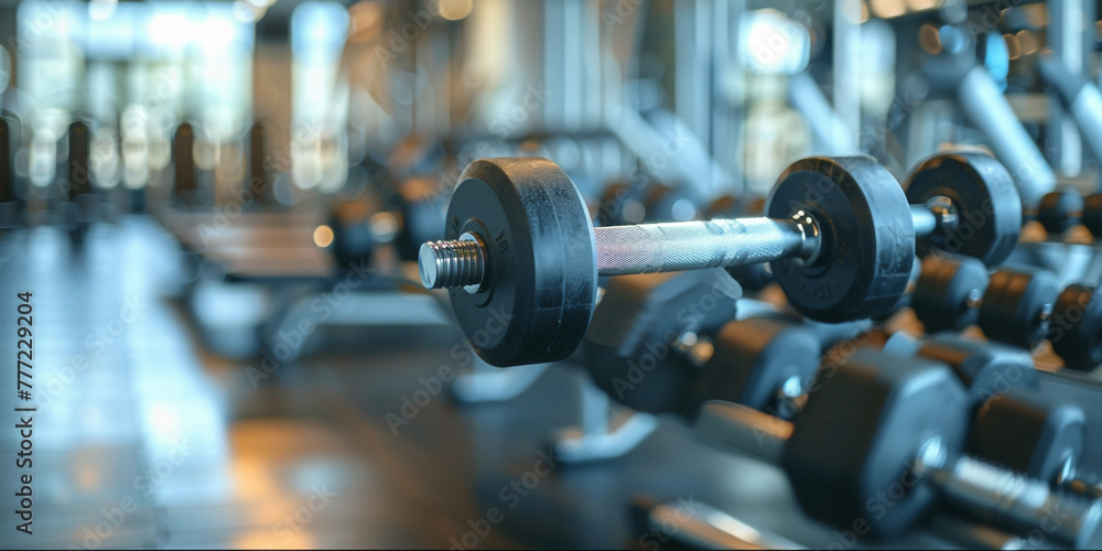 the role of fitness equipment like treadmills or dumbbells in promoting exercise realistic stock photography the role of fitness equipment like treadmills or dumbbells in promoting exercise realistic stock photography