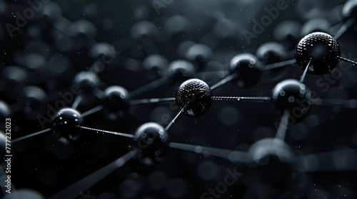 Fototapeta Naklejka Na Ścianę i Meble -  3D carbon atom molecular structure concept map
