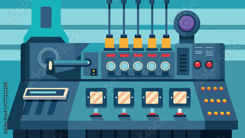 Closeup of a sleek hightech machine with multiple s and levers representing the tingedge equipment and technology being used in microfactories