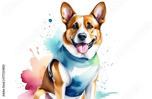 Dog Portrait in Watercolors: Artwork Drawing